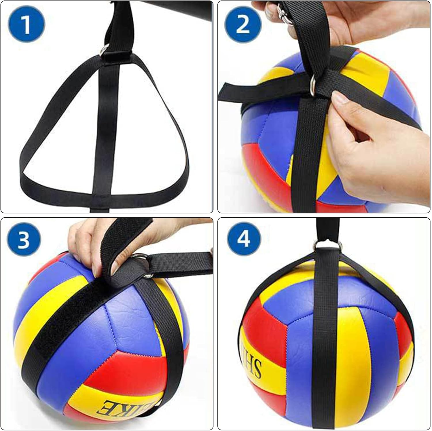 JDFHFGB Volleyball Spike Trainer, Adjustable Solo Training System for Serving, Spiking & Jumping Practice, Improves Arm Swing Mechanics & Power,Portable Volleyball Aid for Players & Coaches image number 2