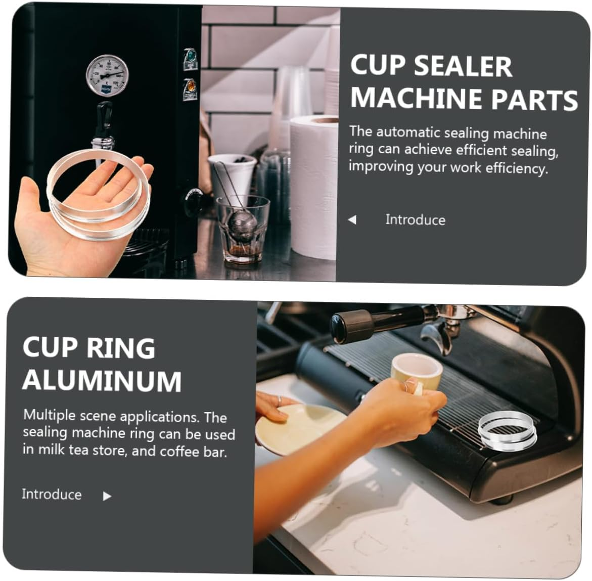 MUCKLILY Aluminum Cup Ring for Automatic Cup Sealer Machine Sealing Ring Accessory for Milk Tea and Coffee Shops Efficient Compact Design image number 3