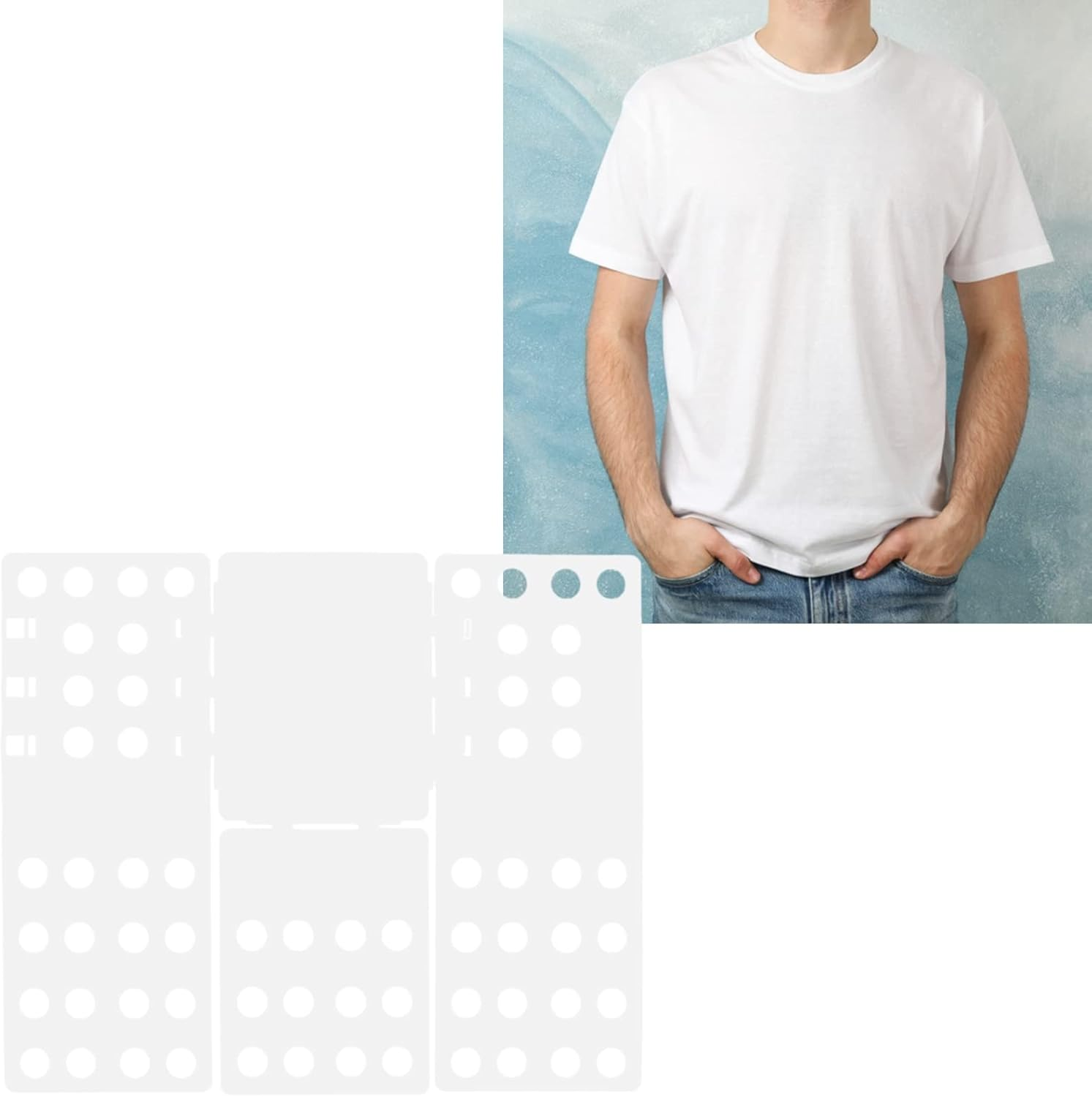 Clothes Folder, Time Saving Shirt Folding Board Stable Structure Practical for Hotel (White) image number 4