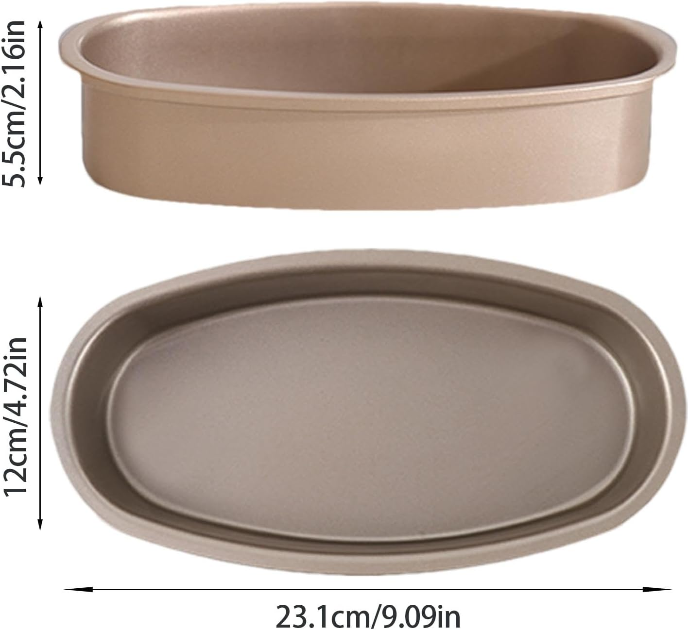 Shurzzesj Oval Cake Pan - Non-Stick Oval Breads Loaf Pan - Breads Mold for Home, Kitchen & Bakery Use, Bread Pan, Baking Molds, Bakeware Tool for Oven image number 2