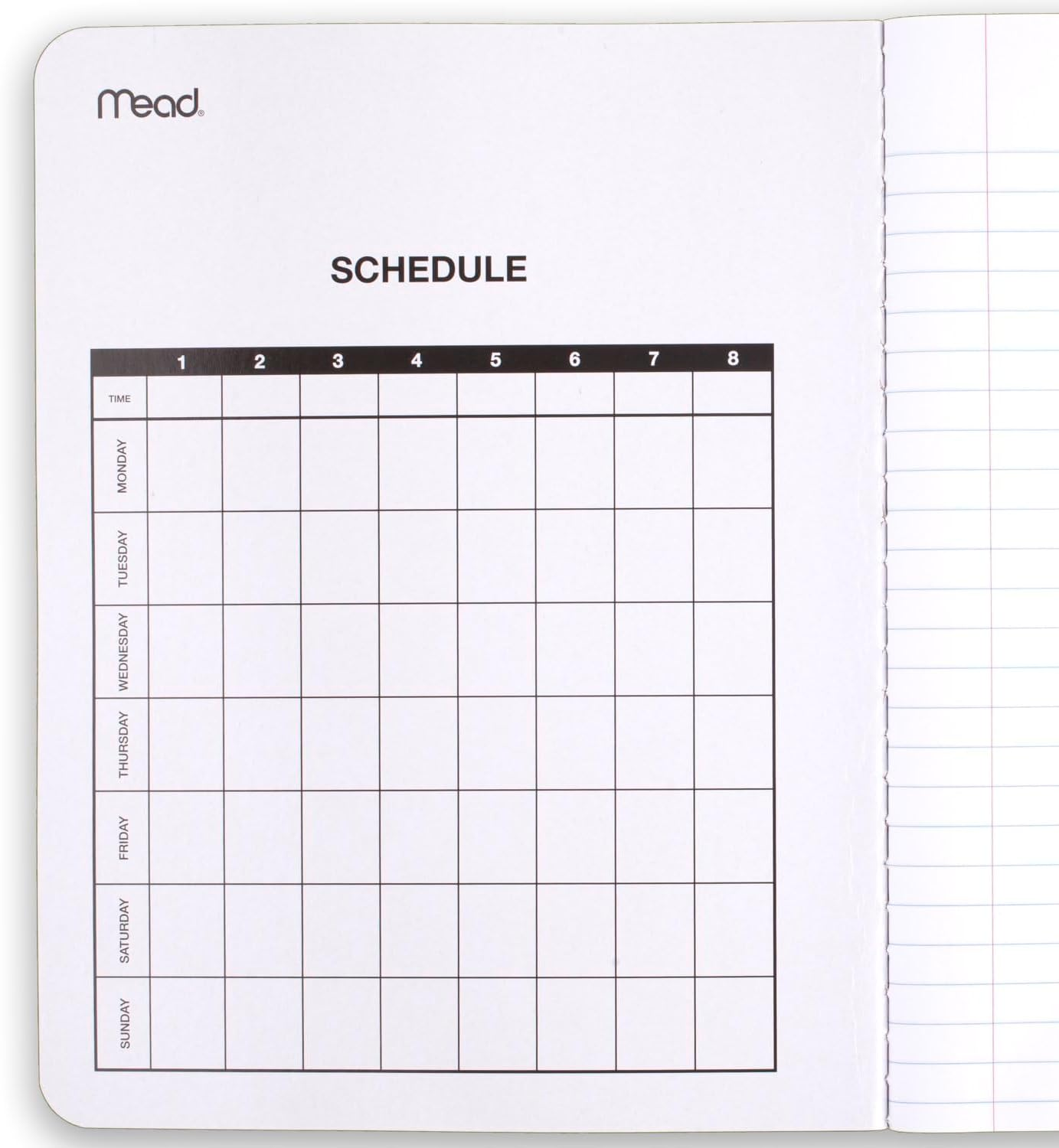 Mead Composition Notebook, Comp Book, Wide Ruled Paper, 100 Sheets, 9-3/4" X 7-1/2", Fashion, Square Deal, Assorted Colors, Color Selected May Vary, 1 Count (09918) image number 2