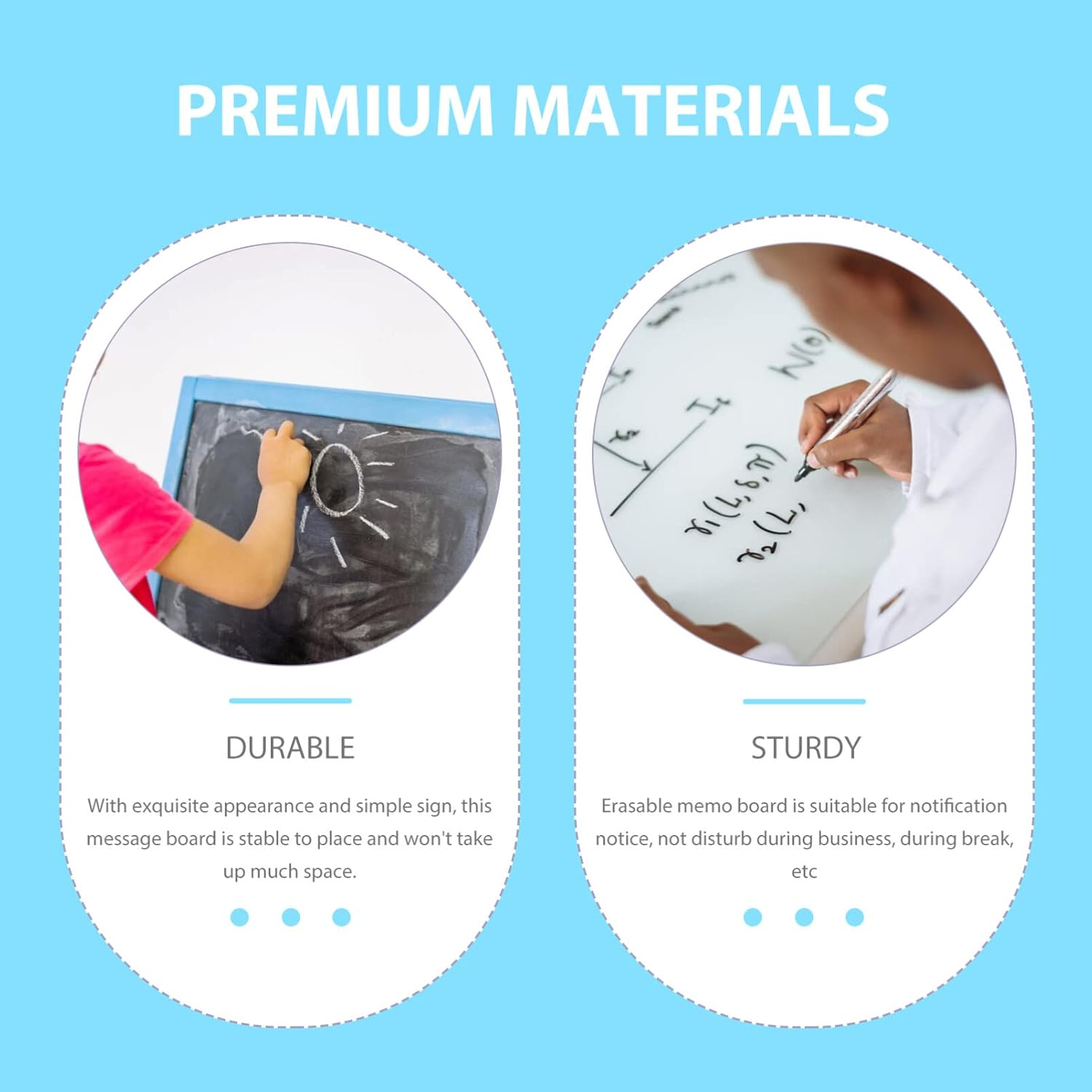 Ifundom Magnetic Whiteboard Multifunctional Note Board for Students Decorative Memo Board Erasable Surface for Home Office for Weekly Plan and Message Display - Blue image number 2