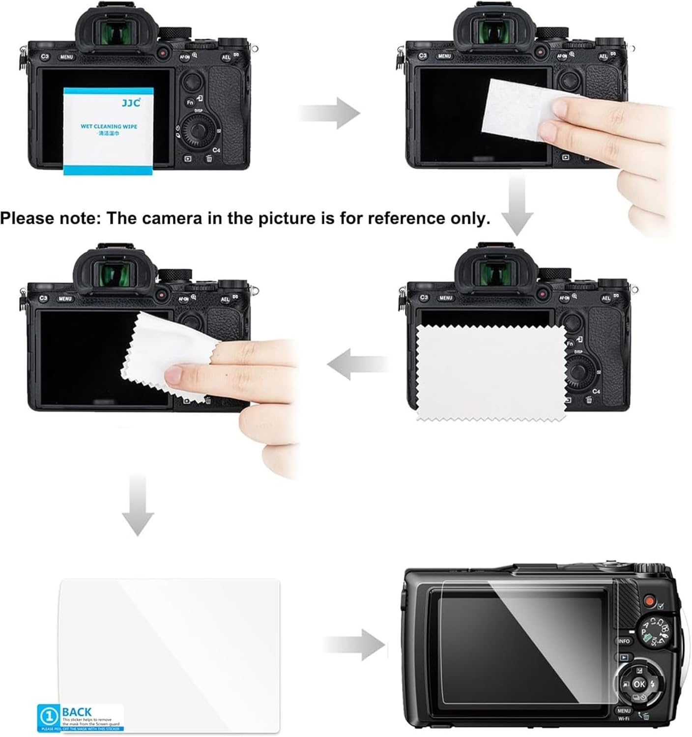 【2-Pack】 JJC Dedicated Tempered Glass LCD Screen Protector Film for Olympus Tough TG-7 TG-6 TG-4 TG-3 TG7 TG6 TG4 TG3 Camera, 0.3Mm Ultra-Thin, 9H Hardness, 2.5D round Edges