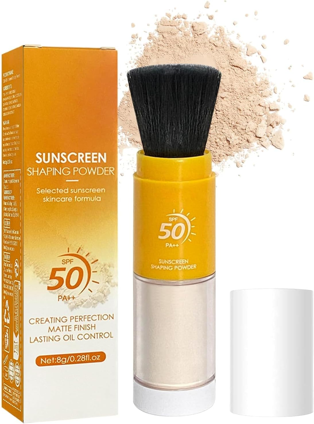 Powdered Sunscreen for Scalp, Oil Control Natural Matte Finish, Lasting Lightweight Breathable, Suitable for All Skin Types(0.28 Oz) image number 5