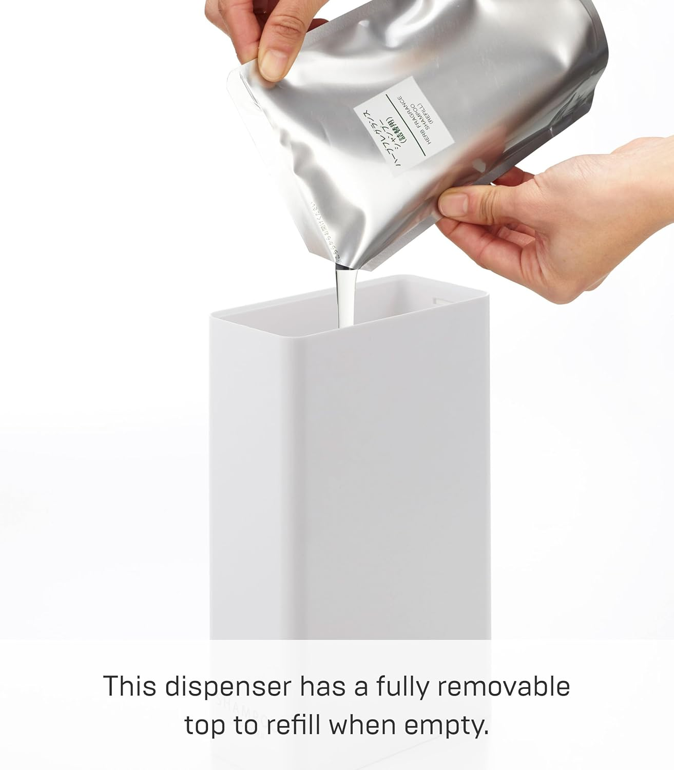 Yamazaki Tower Conditioner Dispenser White Rectangular - White image number 2