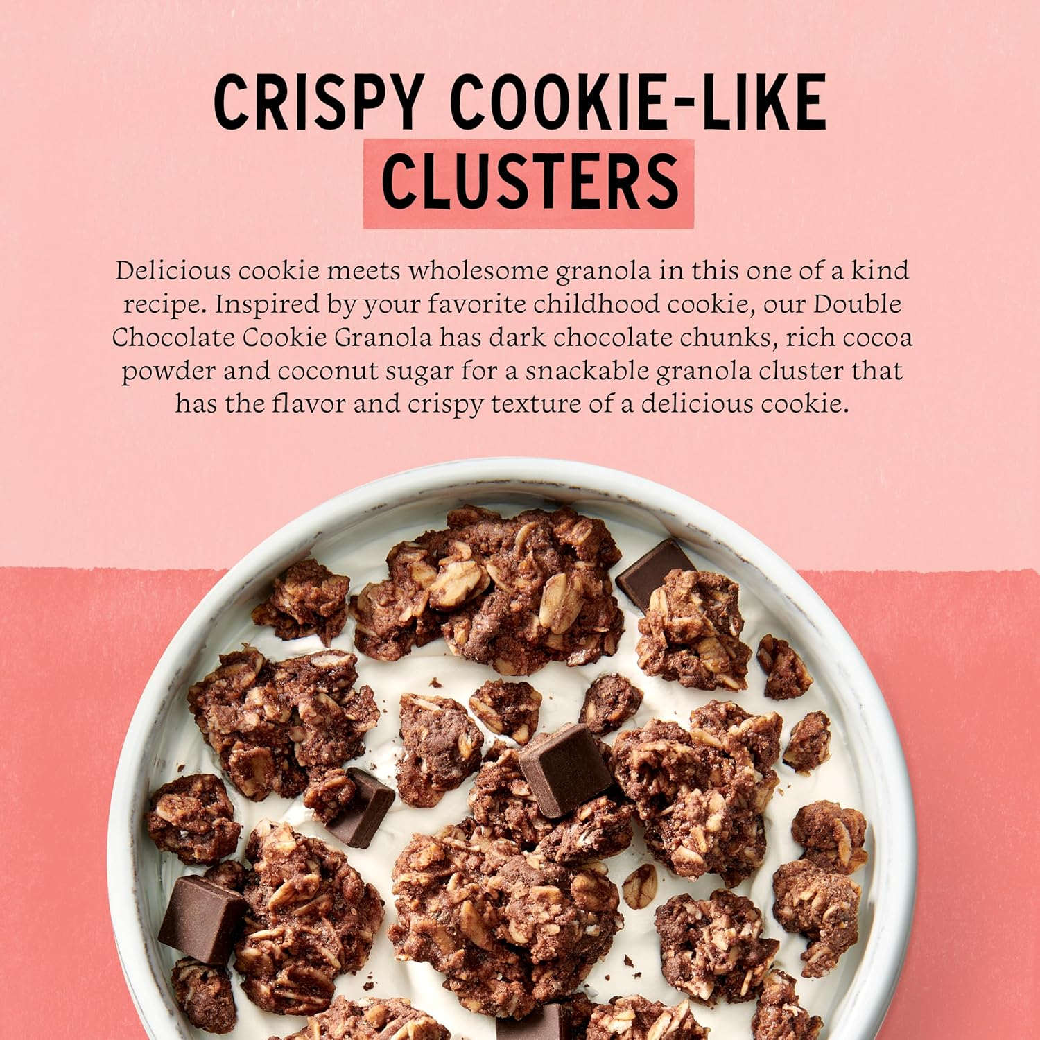 Purely Elizabeth Cookie Granola, Double Chocolate, Gluten-Free, Non-Gmo (11Oz Bag) image number 2