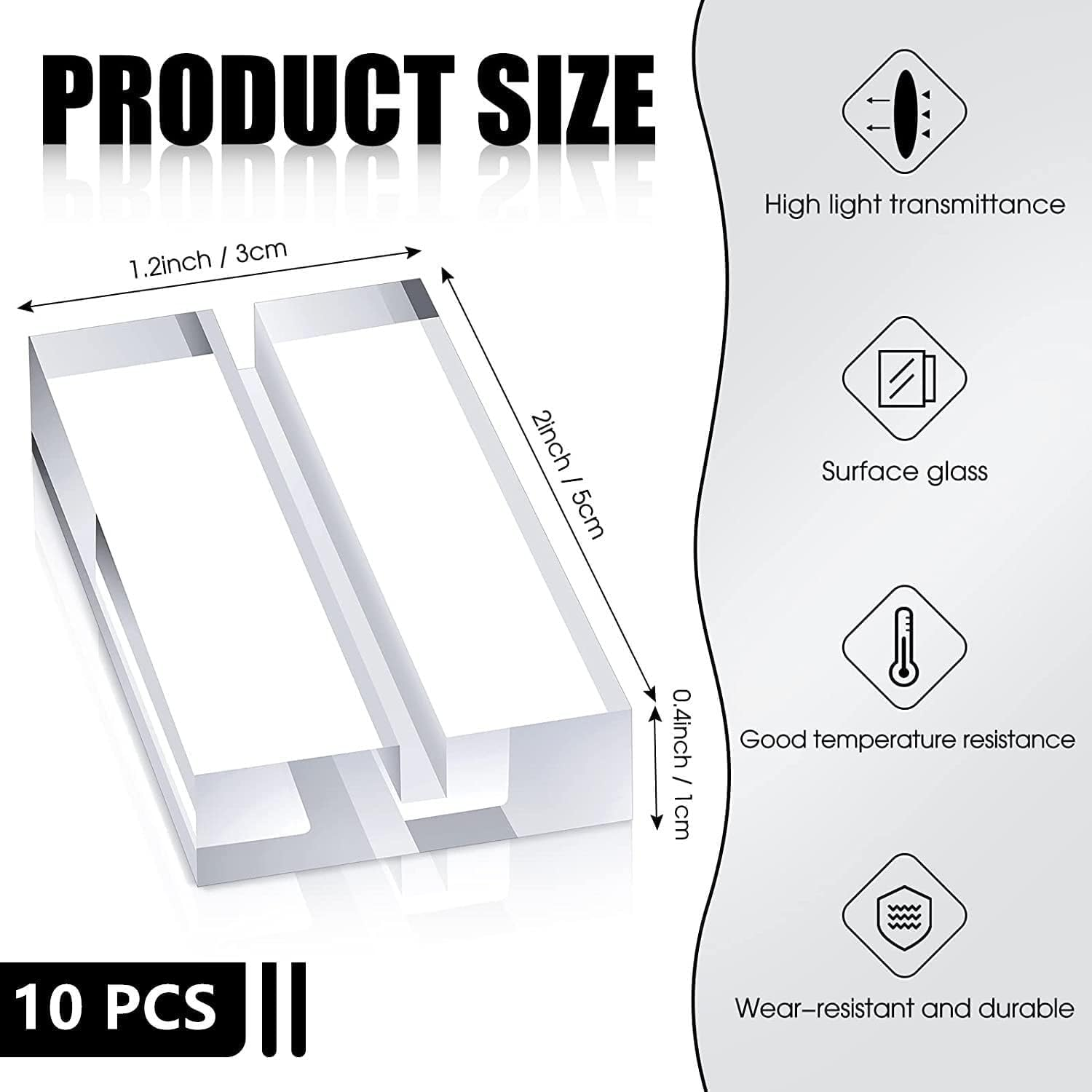10 Pieces Acrylic Stands Clear Place Card Holders, Acrylic Sign Holders Table Number Stands with Card Slot Table Display Wedding Sign Holders Stand for Numbers Photos Office Menu Meeting image number 4
