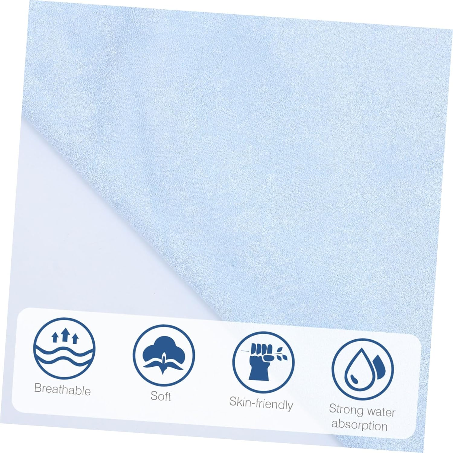 Vaguelly 2Pcs Washable Bed Pads for Bed Wetting and Comfortable Keeps Dry Night