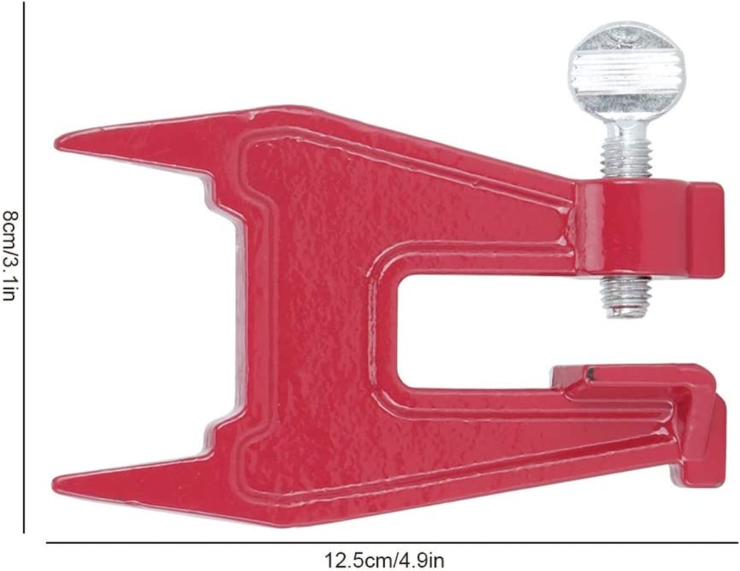 Chainsaw Filing Stump Vise, Metal Chain Saw Vise Guide Bar Clamp Tool Heavy Duty Sharpening Tools Felled Tool Compatible with Logging Supplies Felling Wedges for Plate Support Red Chainsaw Vise image number 1