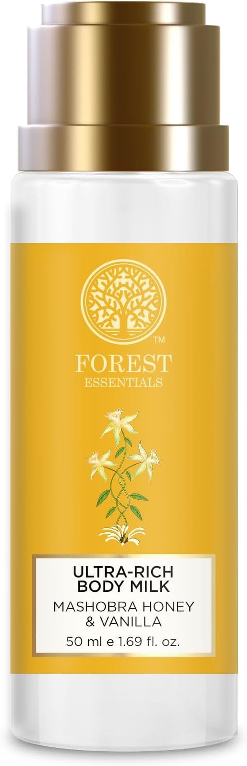 Forest Essentials Luxury Bath & Body Gift Set | Honey Vanilla Scented | Body Wash and Body Lotion