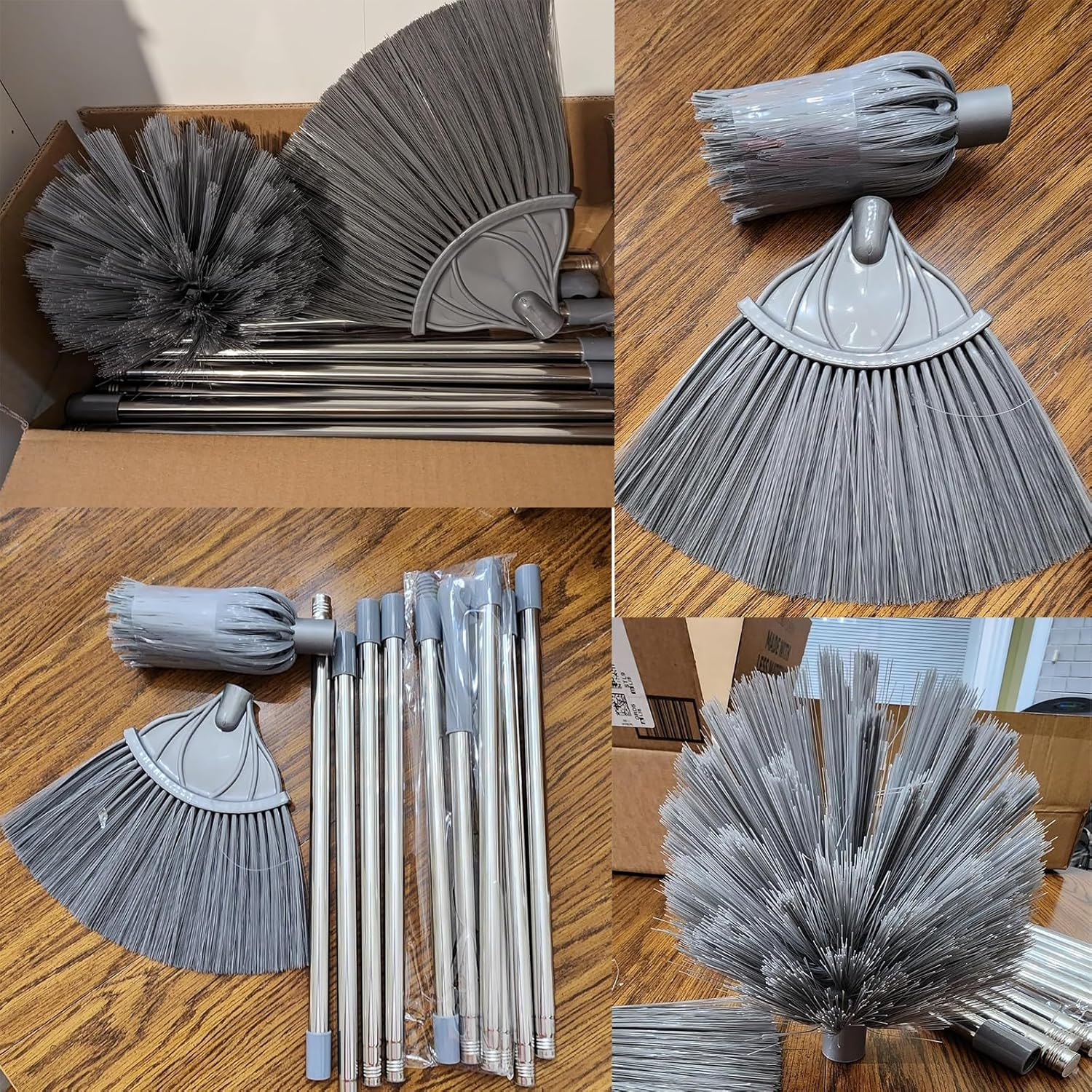 3-14 Ft Cobweb Duster with Extension Pole // 20 Foot High Reach Spider Web Cleaner Cobweb Brush for Outdoor & Indoor Web Cleaning image number 4