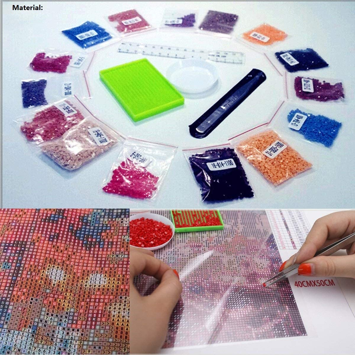 Ukerdo Day & Night Tree Picture Arts Home Wall D&eacute;cor DIY Diamond Painting Kits Embroidery Full Drill for Gift image number 3