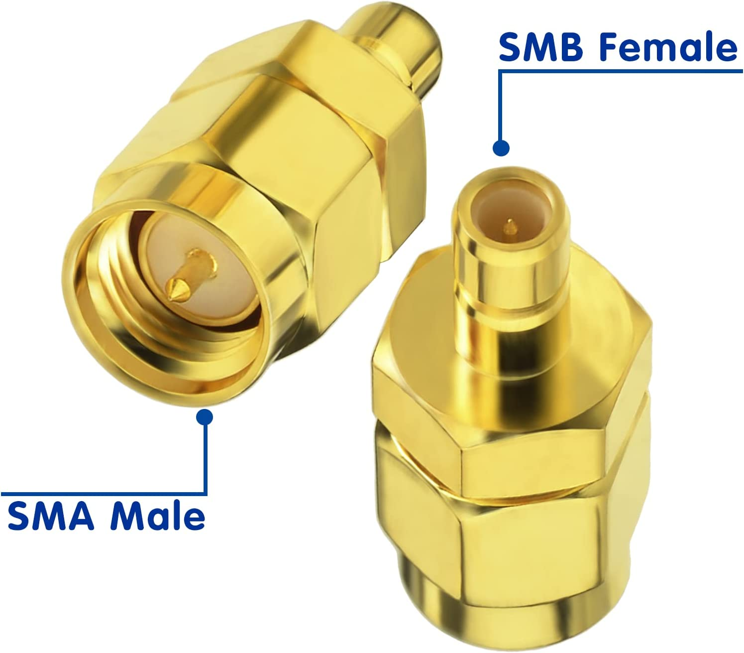 Bingfu DAB Aerial Adapter SMA Adapter to SMB Connector RF Converter Set 4 Kit for DAB Car Radio Alpine Pioneer Clarion image number 4