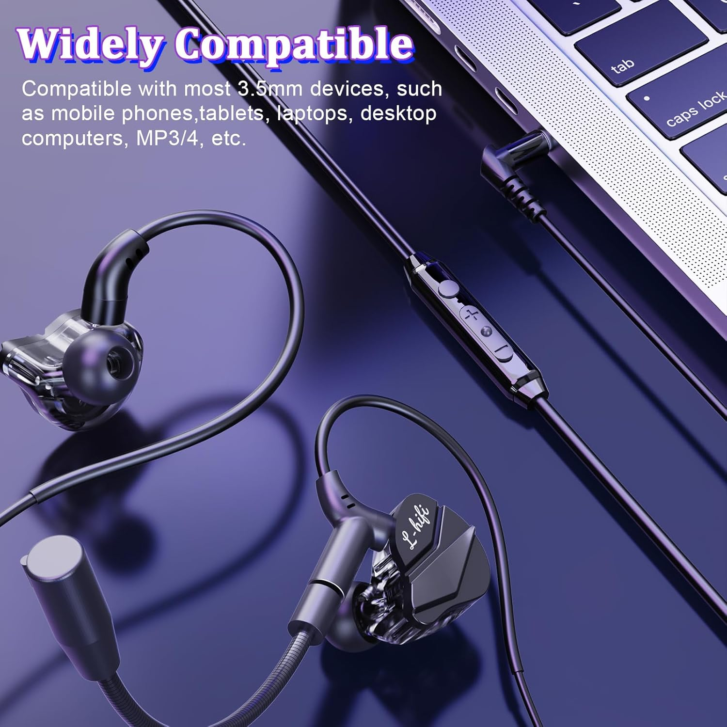 Bluefire Gaming Earbuds, 3.5Mm Wired Earbuds Noise Cancelling Gaming Earphones, In-Ear Headphones with Detachable Microphone & Volume Control for PC, Laptop, Phone image number 5