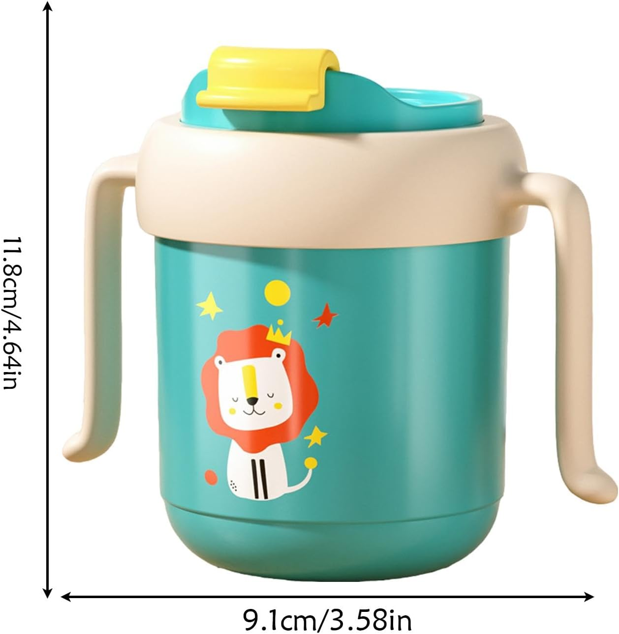 No Spill Cups for the Elderly, Water Bottle for Elderly, 300 Ml Drinking Cup for Elderly, Leak-Proof Cup with Handles, Senior Care Cup for Patients In - Green image number 6