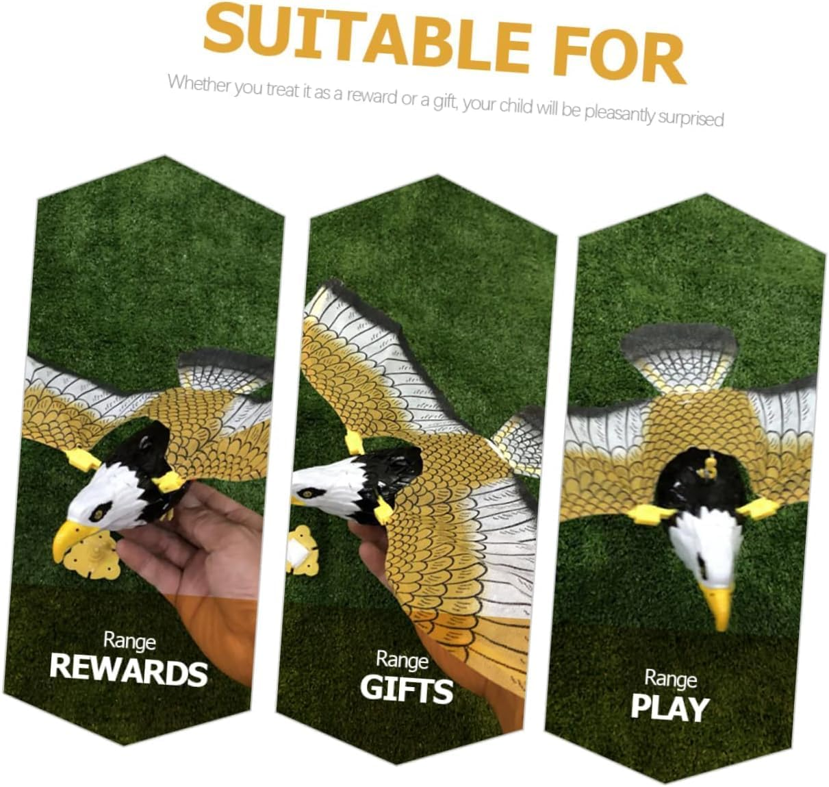 2Pcs Bird Toy Remote Control Cat Toy Cat Toy for Kids Parrot Toys Hanging Bird Cat Toy Electric Toy Bird for Cats Funny Cat Toys Eagle Toy Children Accessories Children Toy image number 3