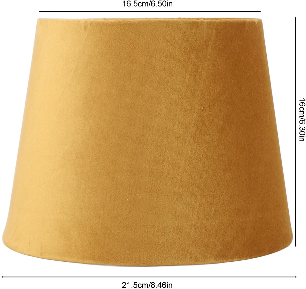 Generic Fabric Lampshade, E27 E14 Velvet Conical Lampshade Lamp Shade Easy Installation Decorative Lamp Replacement for Table Bedside Floor Lobbies Bedrooms Studies (Gold) - Blue image number 4