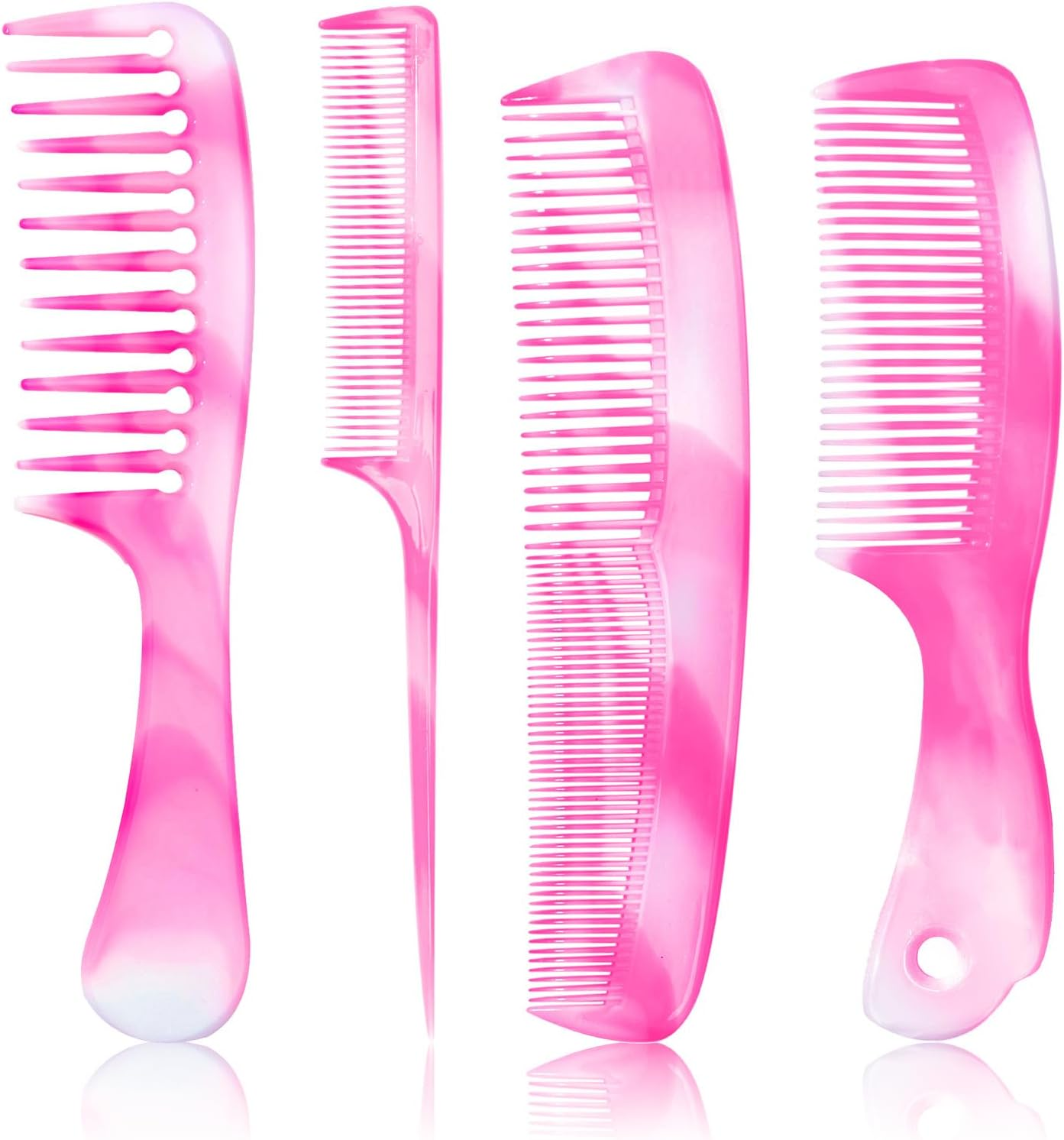 Havenease-4-Piece Multi-Style Hair Comb Set, Rat Tail Comb and Wide Tooth Detangling Comb with Barber Brush, Anti-Static Hair Combs for Women & Men, Professional Styling Kit for Daily Use image number 1
