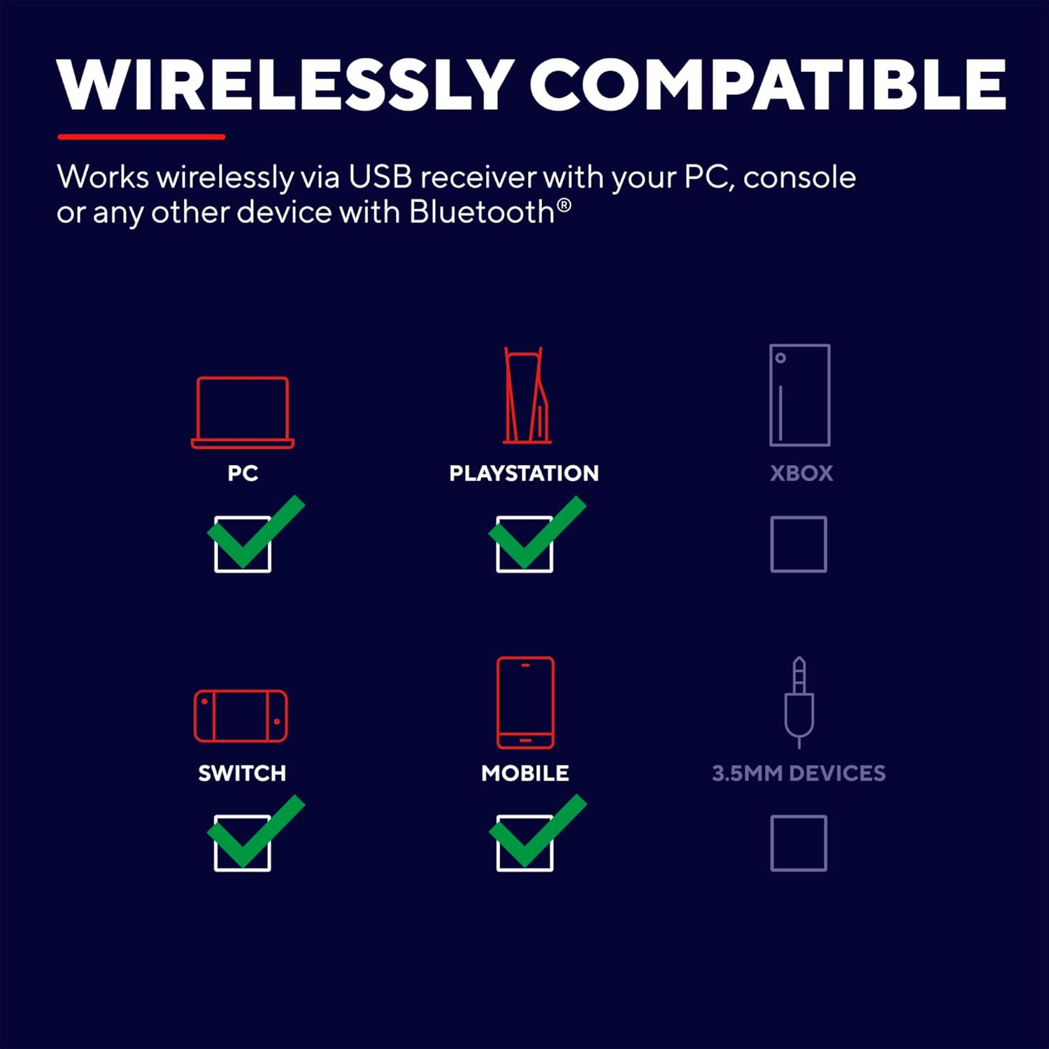Trust Gaming GXT 491 Fayzo Gaming Headset Bluetooth + 2.4 Ghz, 7.1 Surround Sound, 22H Battery Life, 85% Recycled Plastic RGB Over-Ear Headphones Wireless Bluetooth PC PS5 PS4 Switch, Black - Black image number 5