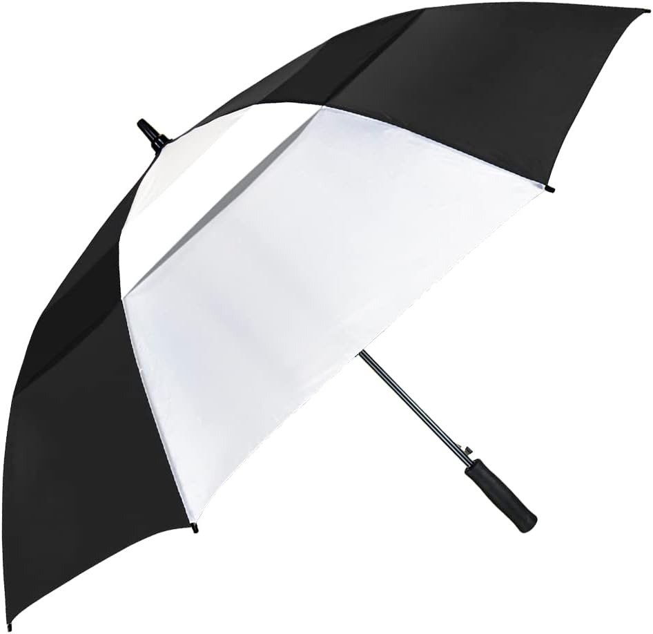 STROMBERGBRAND UMBRELLAS the Vented Club Canopy Golf Umbrella, Hunter Green/White, Modern