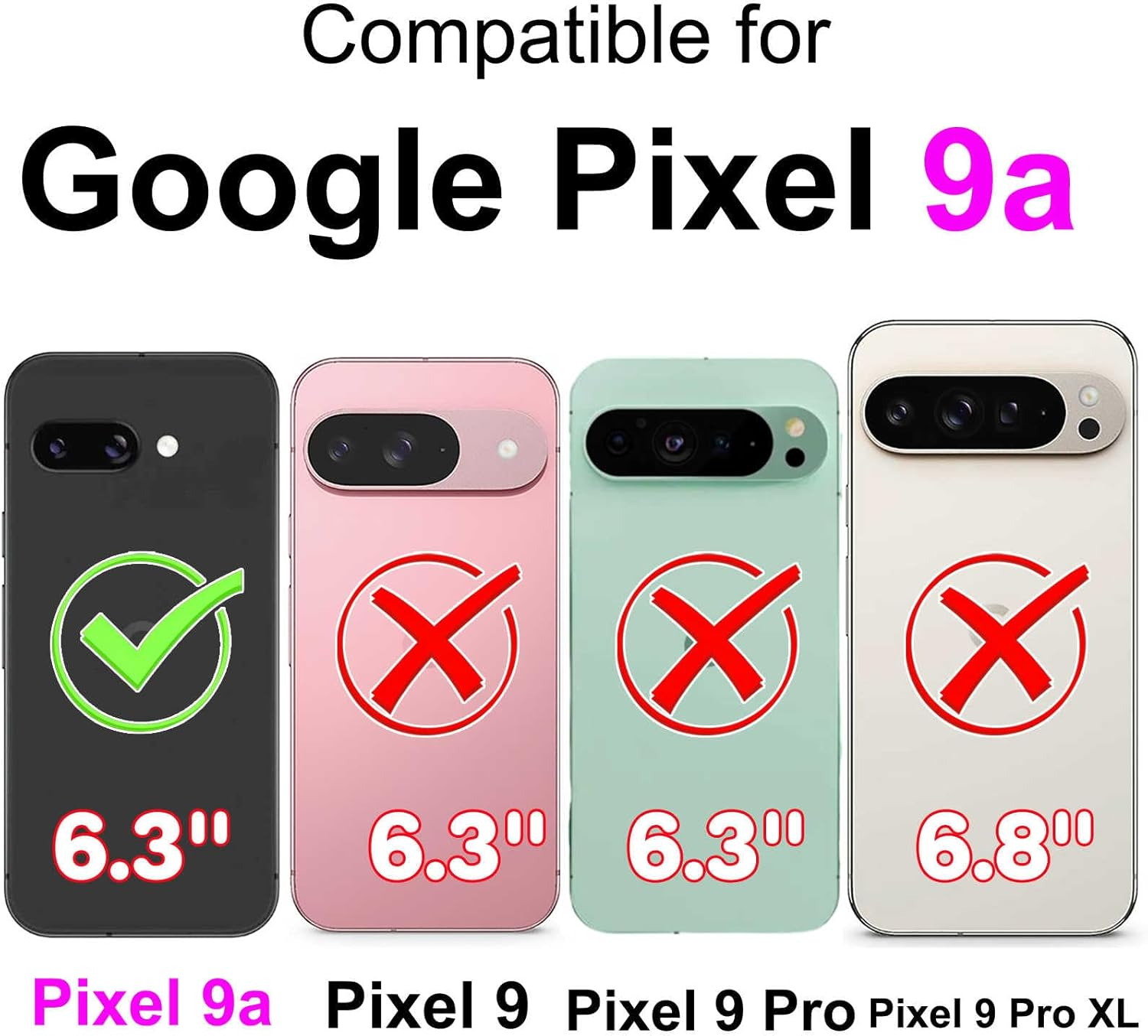 Mobile Phone Case for Google Pixel 9A Cases Premium Leather Case Foldable Wallet Magnetic Card Slot Stand Function Protective Case Compatible with Pixel 9A Cover, Butterfly - Pic: Butterfly image number 5