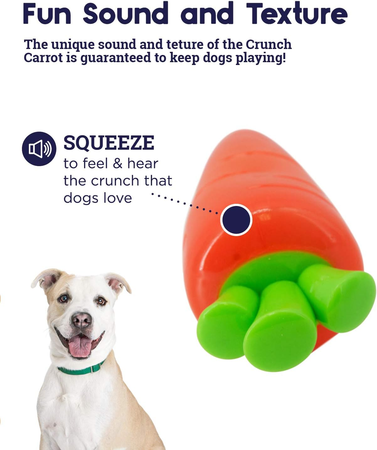 Petstages Crunch Veggies Carrot Dog Chew Toy, Large image number 4