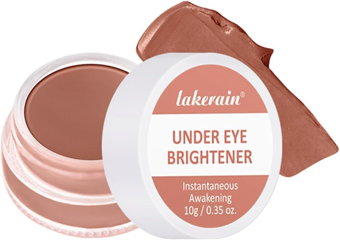 Full Coverage under Eye Brightening Cream for Dark Circles,Under Eye Cream Pot Concealer Full Coverage Pink Corrector Makeup, Nourishing Waterproof (Dark Mocha)