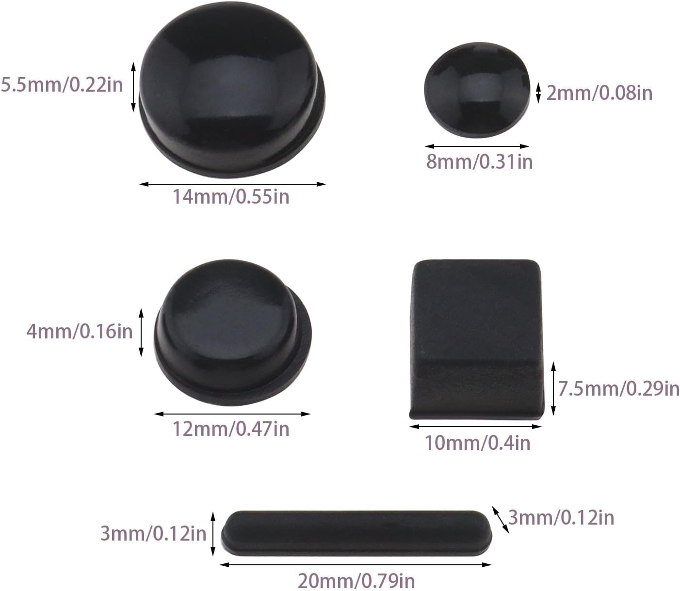 Emsea 48PCS Bumper Pads Self-Adhesive Noise Dampening Rubber Feet Silicone Cushions Pads Buffers for Keyboard Laptops Cabinet Door Toilet Vase Electronic Products image number 5