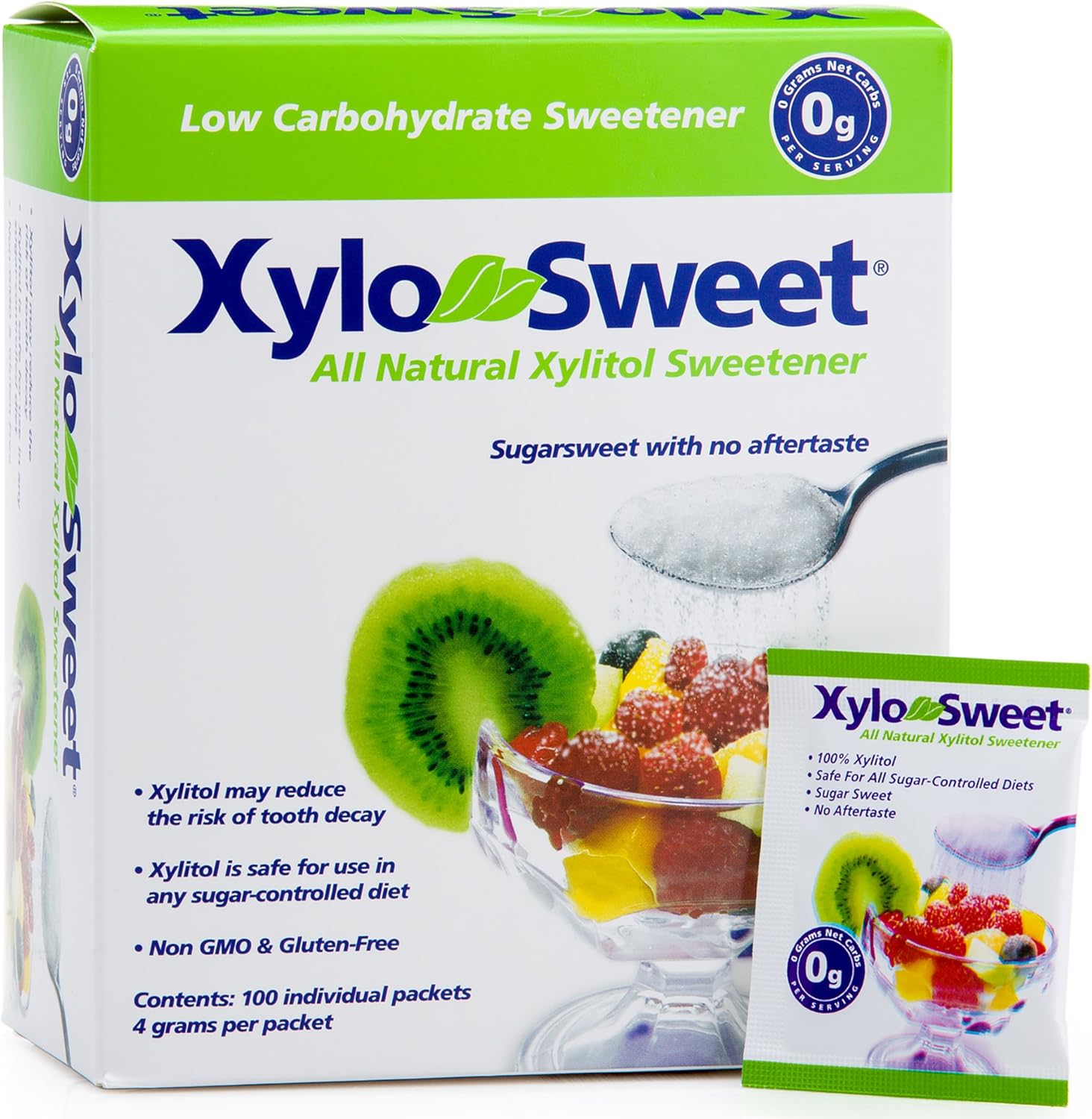 Xlear Xylosweet Non-Gmo Xylitol Natural Sweetener, Granules, 4 Gram Sachets, 100Ct image number 4