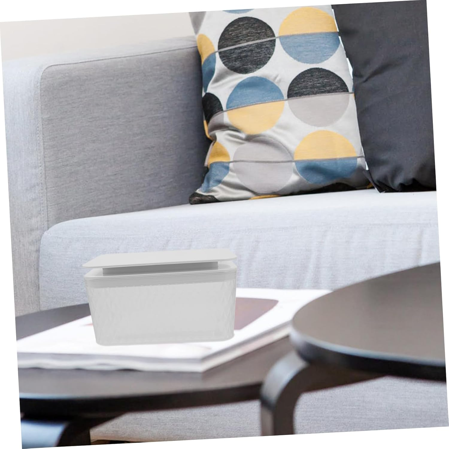 Portable Wipes Dispenser Box Refillable Wet Tissue Box Cover Modern Style for Bathroom Kitchen Travel image number 5