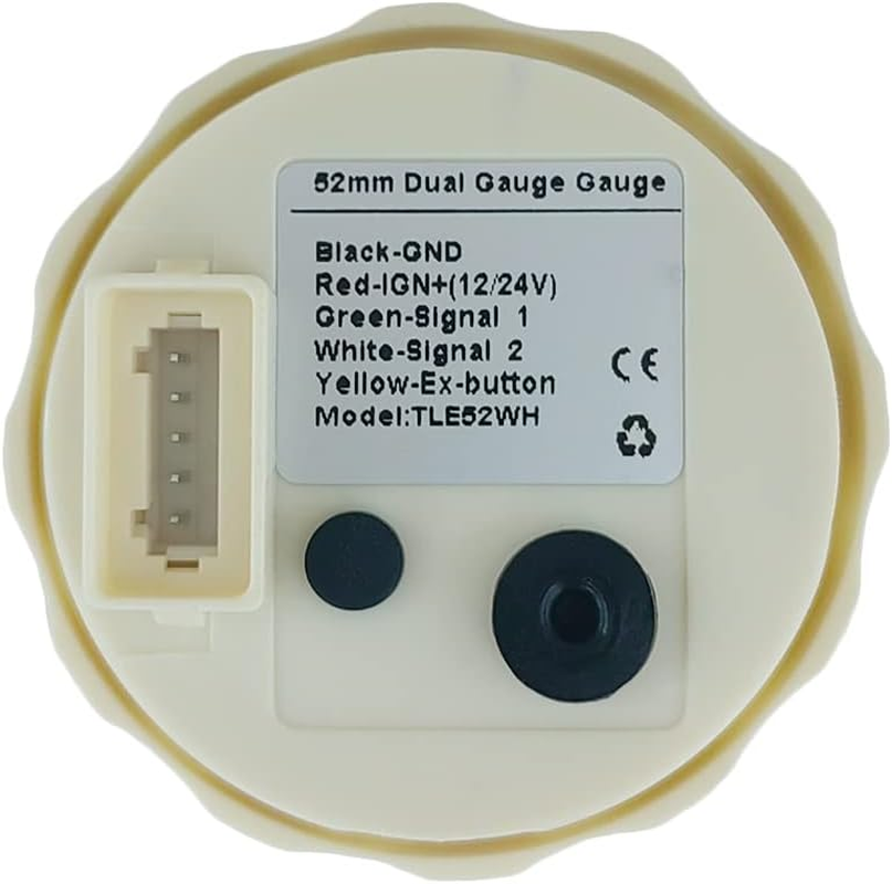 ELING Waterproof 2 in 1 Dual Gauge Water Level Holding Tank Level Alarm 9-32V for RV Vessels Yachts (WH, Black+Black) image number 3