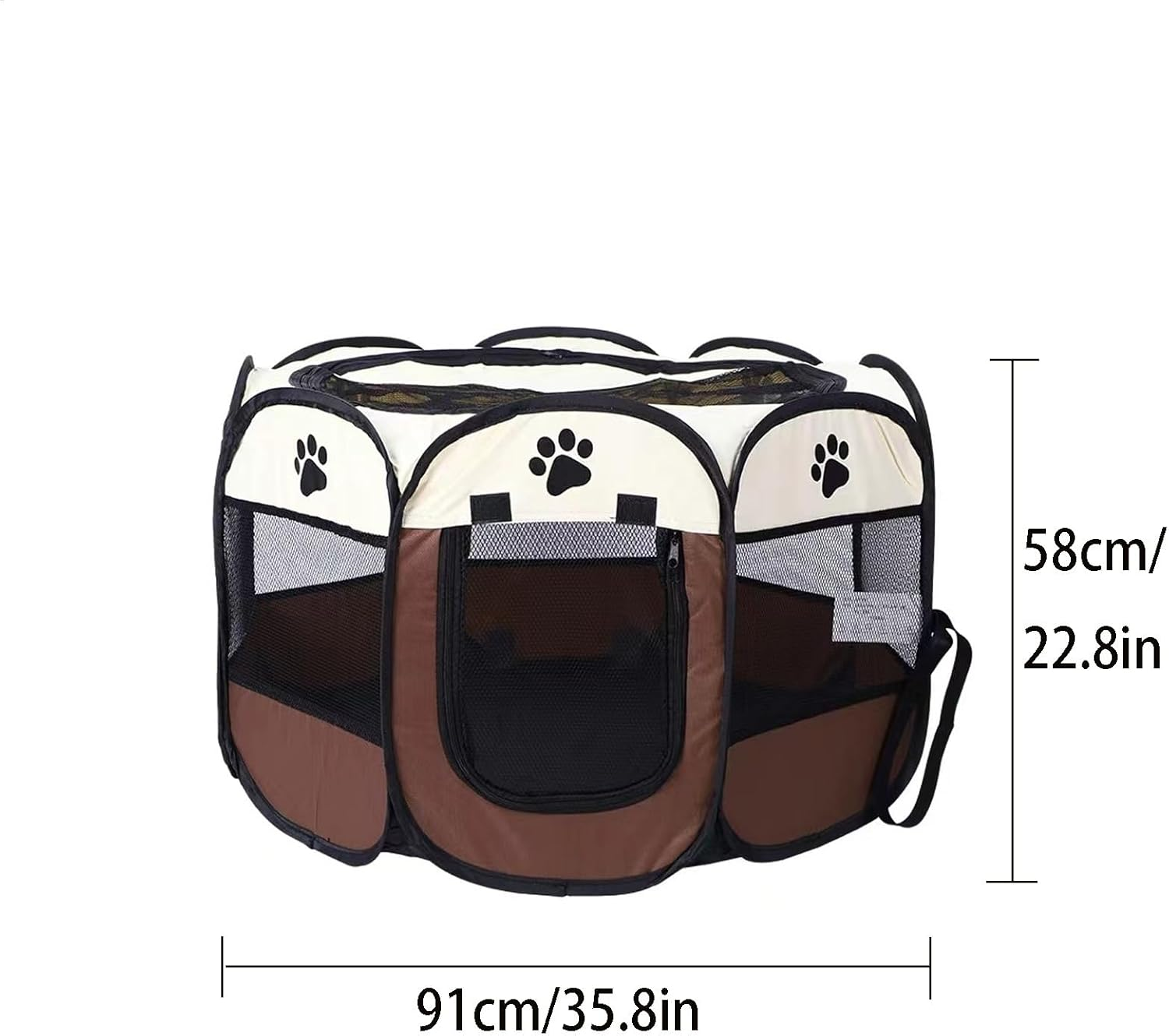 Portable Pet Pen, Collapsible Pet Exercise Tent, Indoor Outdoor Pet Pen for Small Dogs Dogs Cats Rabbits Kennel House Playground, Indoor Outdoor Travelling Camping Use ( Color : a , Size : 91*91*58Cm image number 2