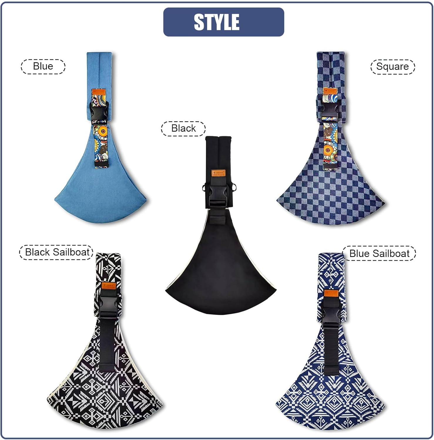 Toddler Carrier,Adjustable 10-60 Lbs(Black Sailboat) image number 6