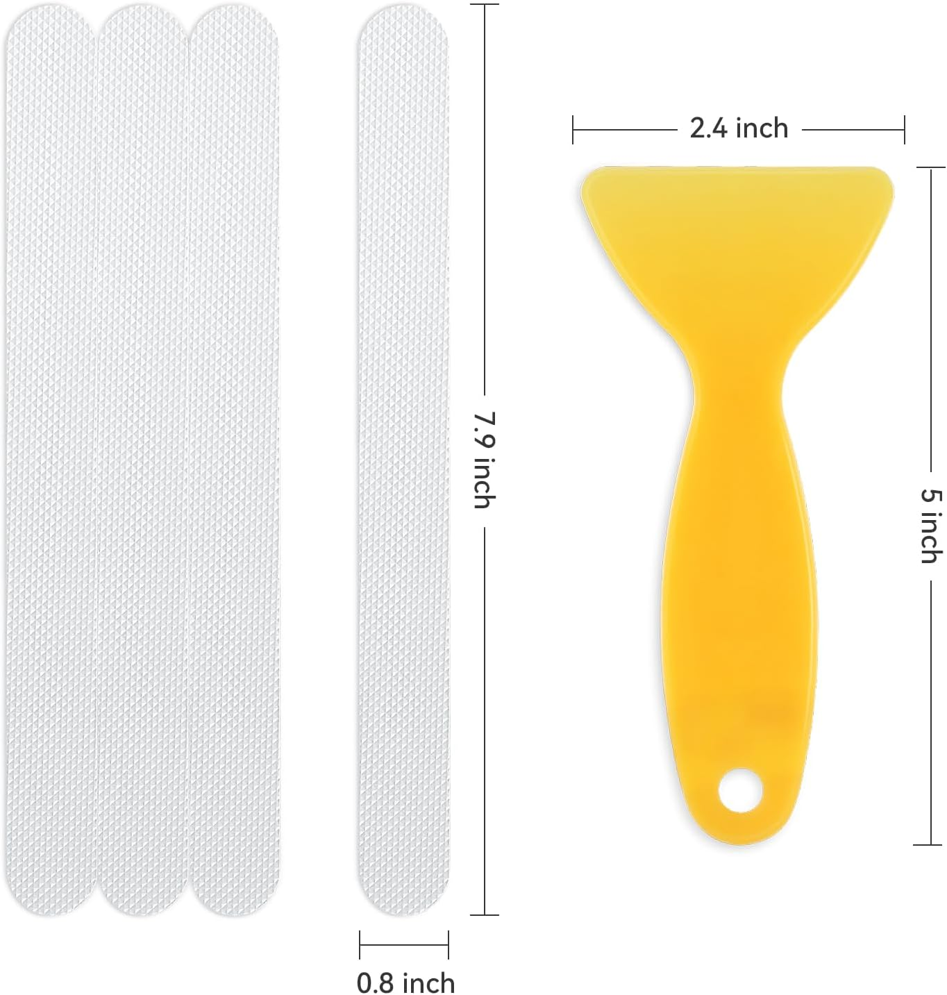 AGPTEK 36PCS Bathtub Non Slip Stickers, Anti-Slip Shower Strips with Strong Adhesive for Bath Tub Shower Bathroom Edge of Swimming Pool Stairs Ladders Boats, Clear image number 3