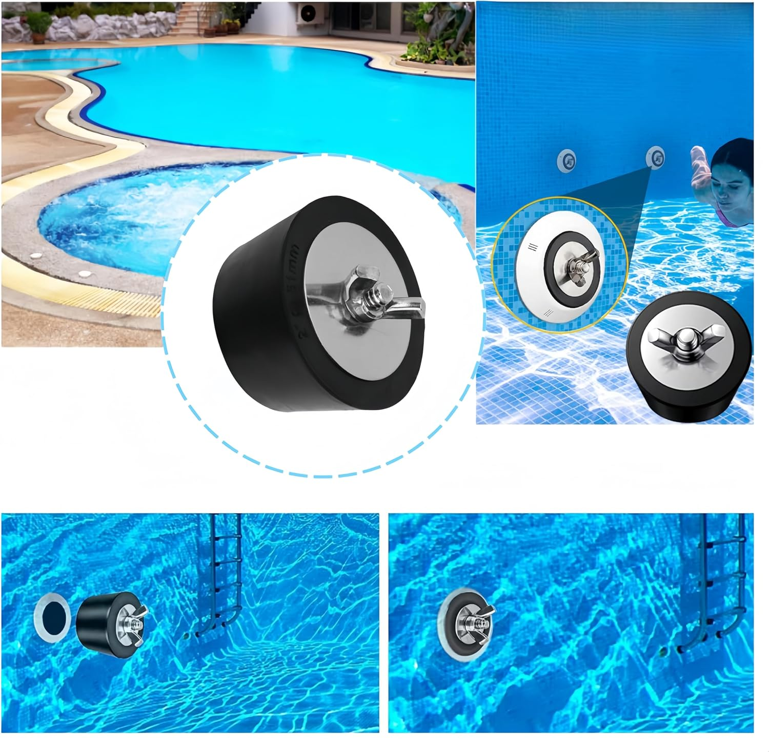 4PCS Expansion Plugs,Ai-Oumleef Pool Winterizing Plug Expansion Plugs,Rubber Winter Rubber Expansion Plug, Prevent Water Entry, Winter Fittings for Pipe Plugs(51Mm) image number 2