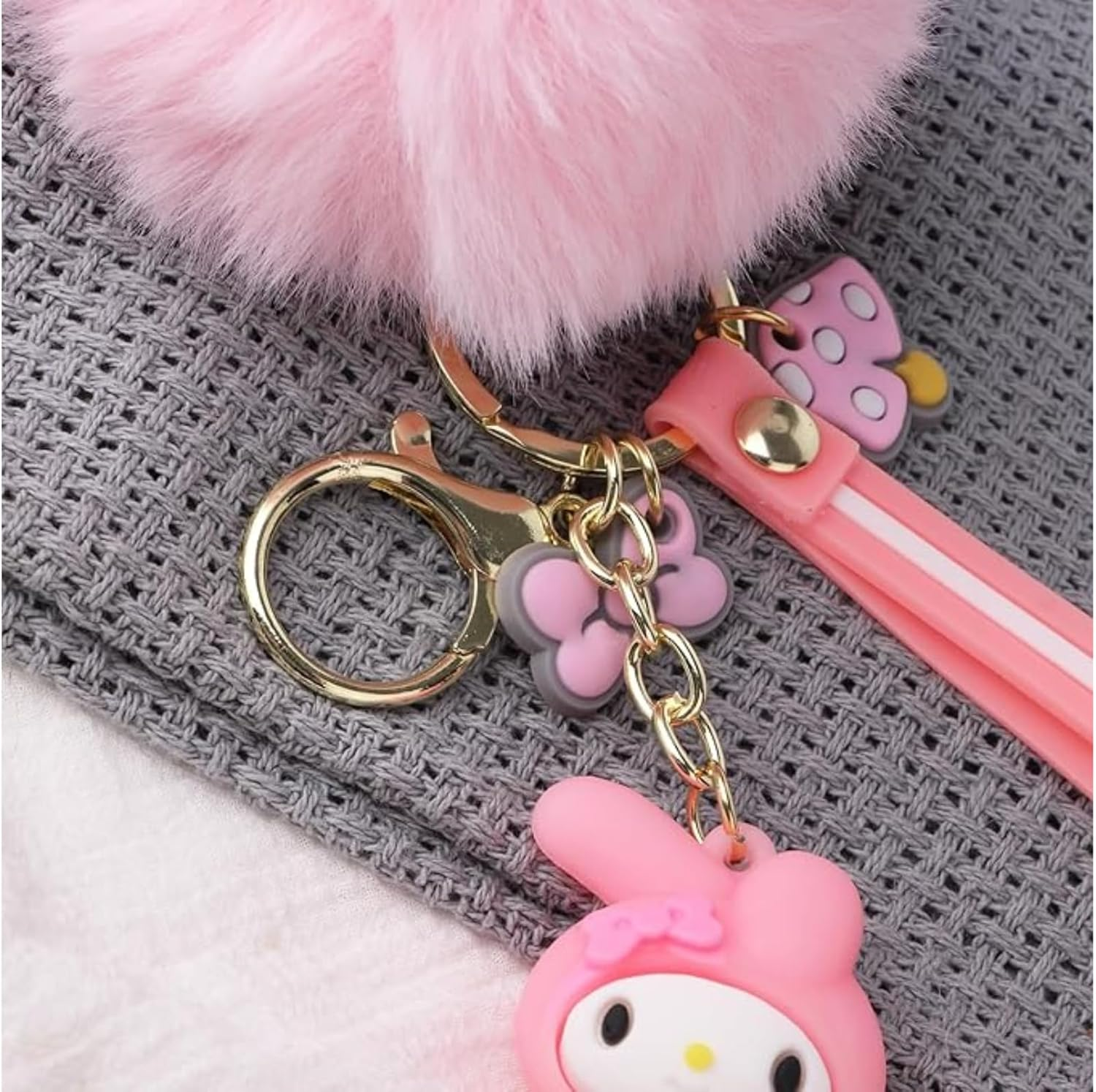2Pcs Cute Cartoon Keychains for Girls Boys, Pendant Key Accessories, Cool Kawaii Key Ring Purse Backpack,Key Chain Wristlet Car Charms ( image number 2