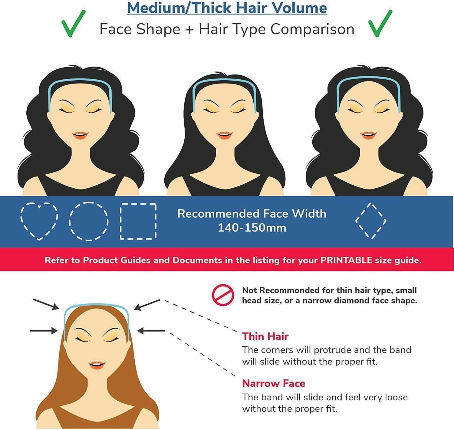 4Pcs Makeup Headband for Women Sunglasses Curly Thick Hair Medium Headbands Band Invisible Hoop Skin Care,Shower, Exercise, Black and Brown image number 1