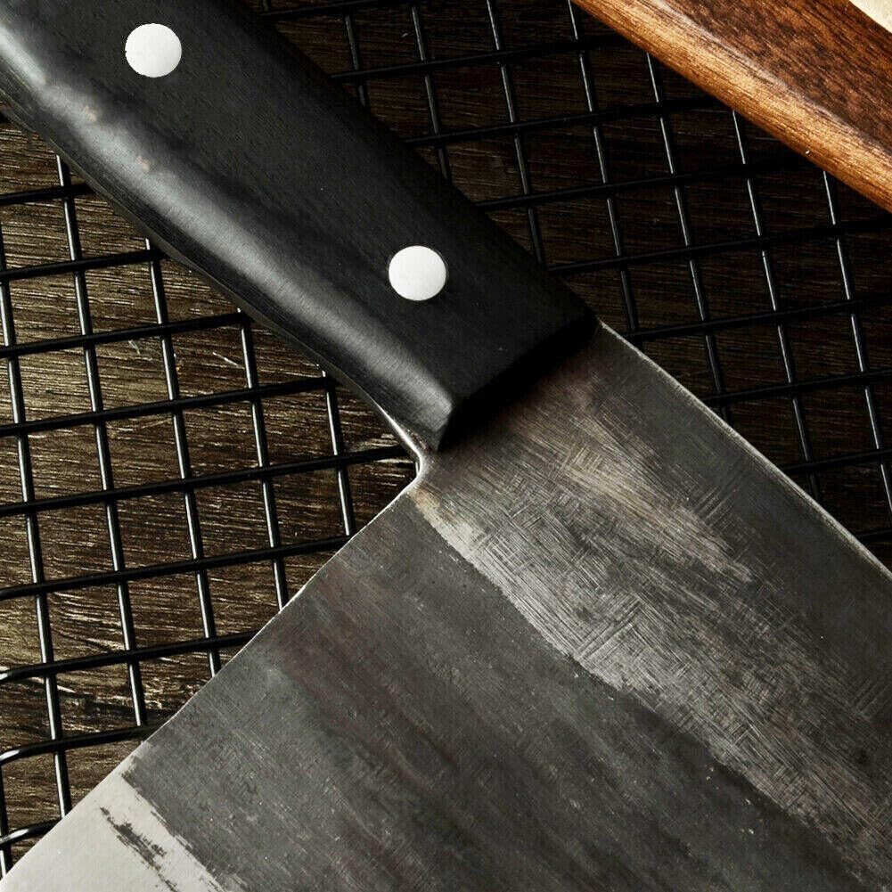 Ariv Hommey 6.5 Inch Handmade Serbian Chef Knife Cleaver Forged Cutting Butcher Knives High Carbon Steel Razor Sharp V-Shaped Blade Cleavers Ergonomic Full Tang Wood Handle W/Carrying Sheath image number 6