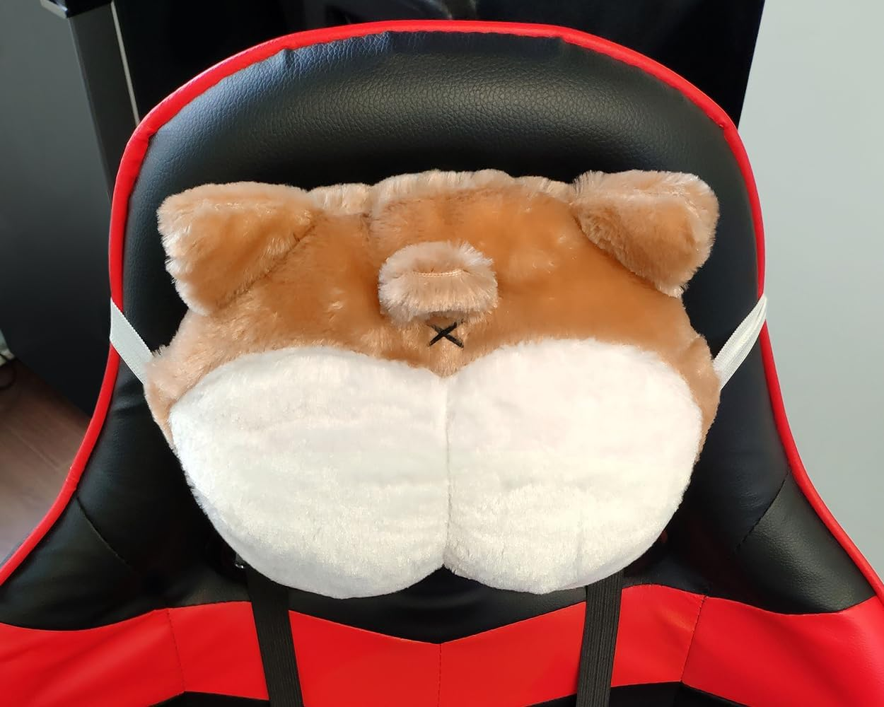 DS. DISTINCTIVE STYLE Car Neck Pillow Cute Corgi Butt Headrest Cotton Pillow Soft Headrest Pillow image number 6
