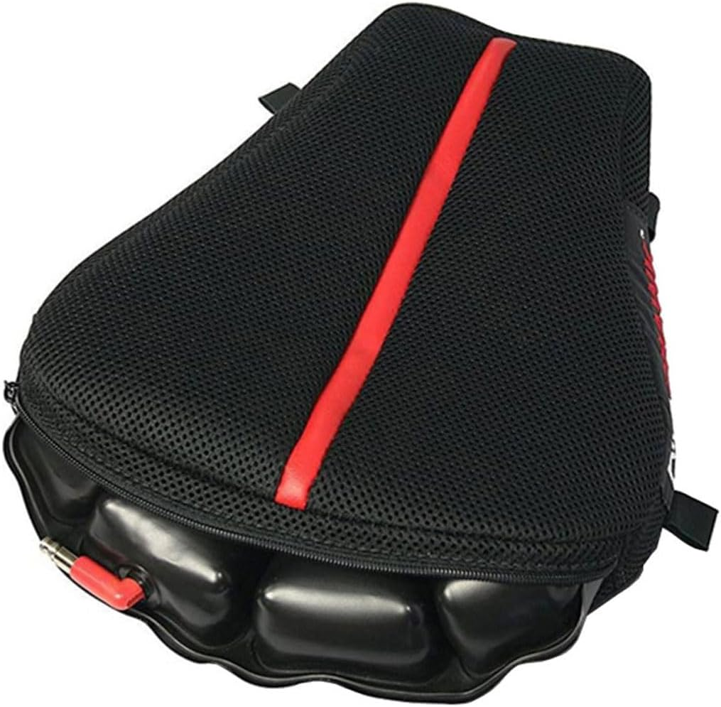 AIRHAWK 11" X 11" Dual Sport Motorcycle Seat Cushion - Lightweight Portable Inflatable Multi-Cell Air Pad with Breathable Spacer Mesh Cover & Non-Skid Bottom