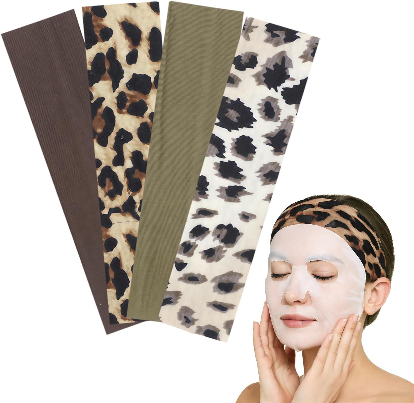 ALLY-MAGIC E22-NSTLD4 Women'S Headband, 4 Pieces Elastic Hair Bands, Women, Soft Headband for Sports, Yoga, Workout, Running, Fitness, Gym, Hair Accessories