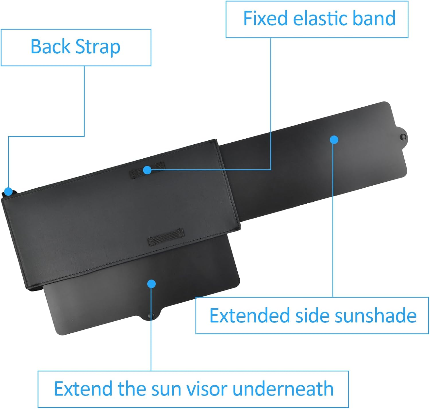 Car Sun Visor Extension, Car Visor, Windscreen Sun Protection, Anti-Glare and UV Protection, Suitable for Driver and Passenger (Black) image number 3