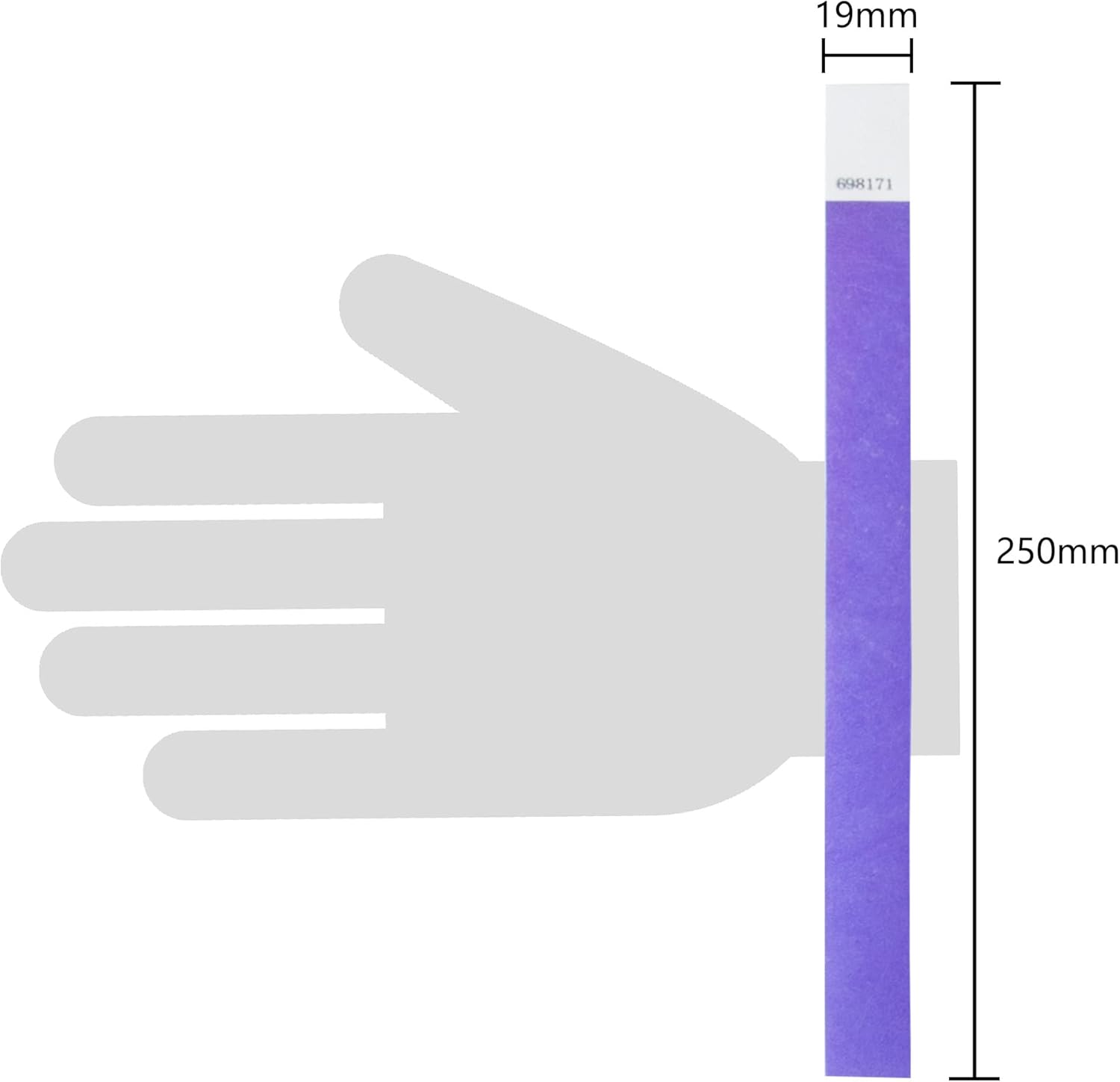 L Liked 100 Pcs Paper Wristbands for Events, Party Wristbands for Events, Event Bracelets Is Waterproof for Parties, Concerts, Sports, Fairs, Travel, Pool Pass (Purple) image number 3