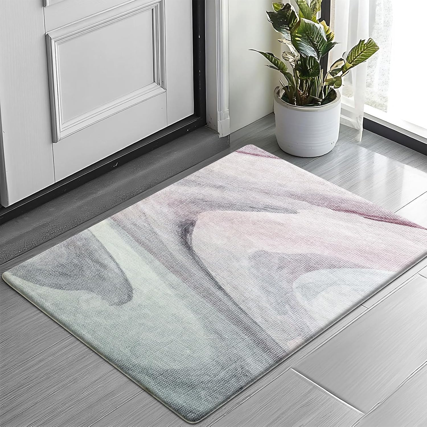 Cinknots Area Rugs Modern Living Room Rugs Anti-Skid Carpet Imitation Cashmere Rug for Bedroom Room Kitchen Home Decor Carpet Floor Mats (Brown/Gold) (160X200Cm)