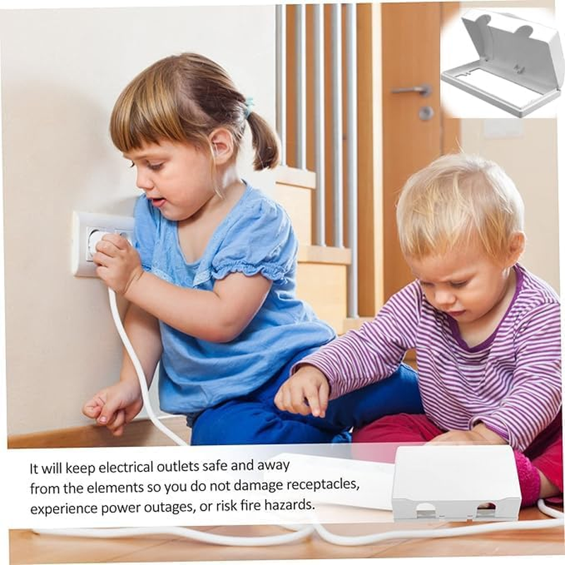 2Pcs Weatherproof in Use Outlet Cover Plug Receptacle Protector for Retrofit Siding Construction White 86 Type