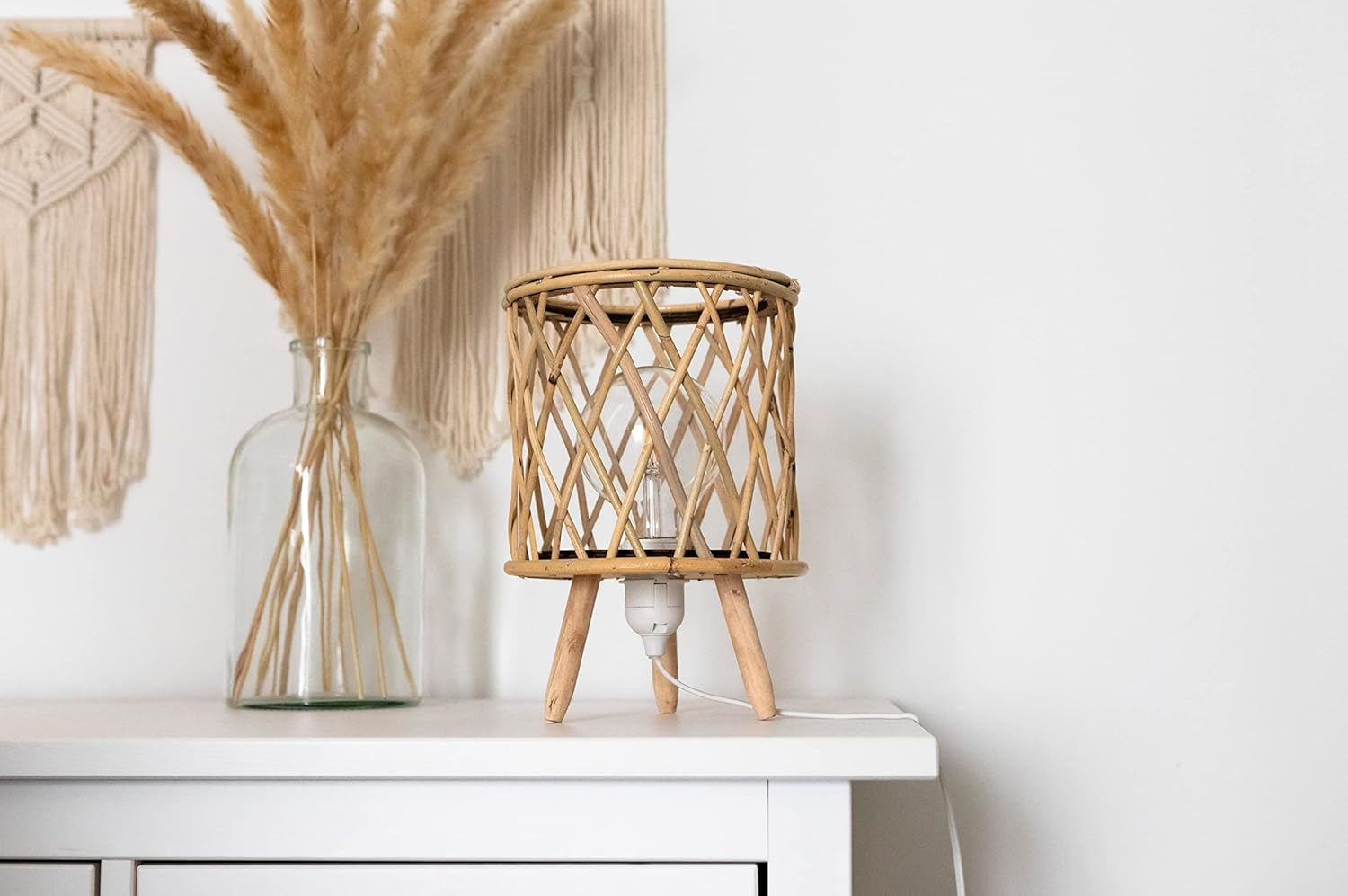 Meister Lamp Holder E27-5 Metres - White - with On/Off Switch - Ideal for DIY Projects - Suitable for Floor & Pendant Lamps/Lamp Suspension with Switch/Cable for DIY Light / 7443870 image number 1