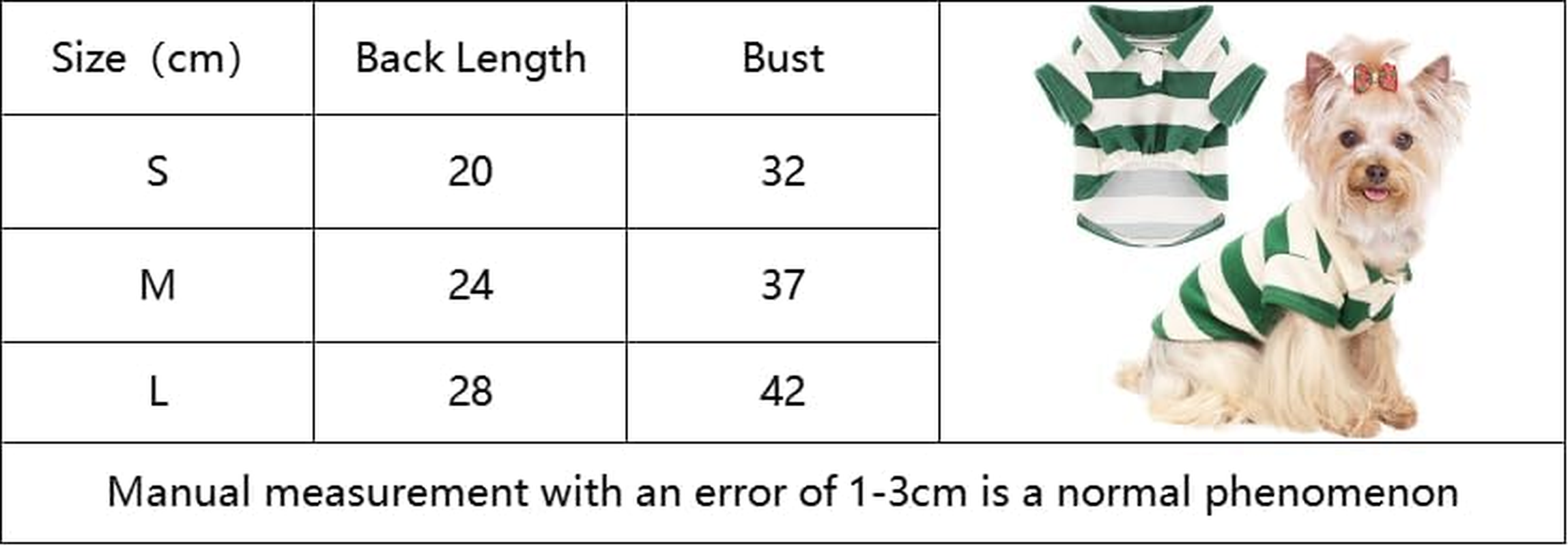 Dog Shirt Collared Summer Polo Dog T-Shirts for Dog Cats Clothes Breathable Cute Sweatshirt Pet Cool Clothes for Small Dog (Green, S) image number 6