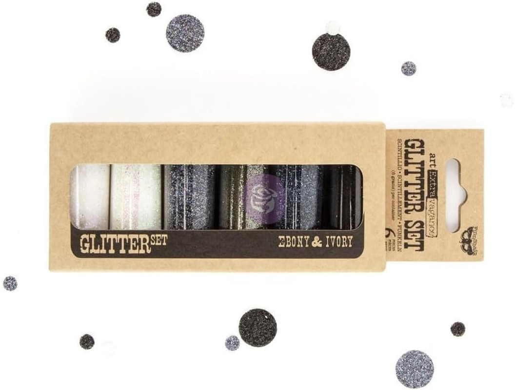 Prima Marketing Art Extravagance Glitter Set, Mardi Gras, 6-Pack