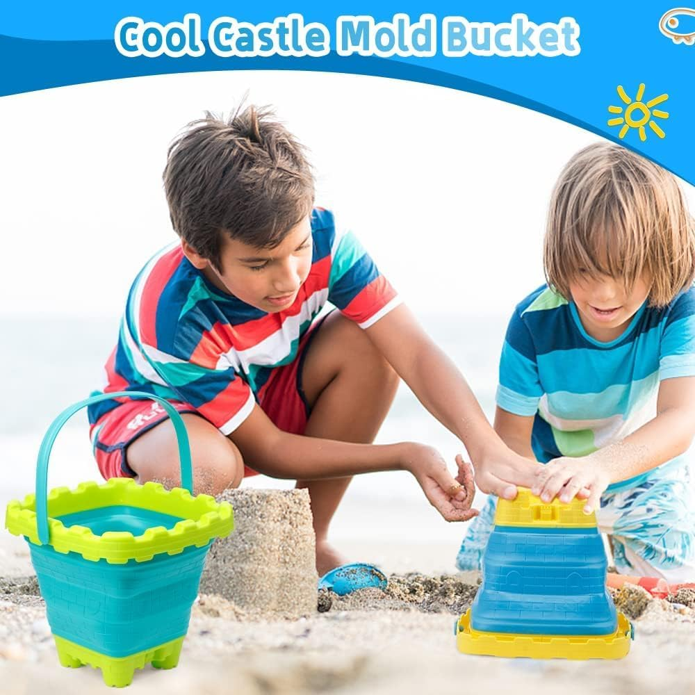 3L Collapsible Bucket, Foldable Pails 3 Packs for Easter Basket Gift, Easter Basket Bucket for Kids Adults, Multi-Use Household Beach Sandbox Pool Cleaning Camping Buckets Travel Toy image number 3