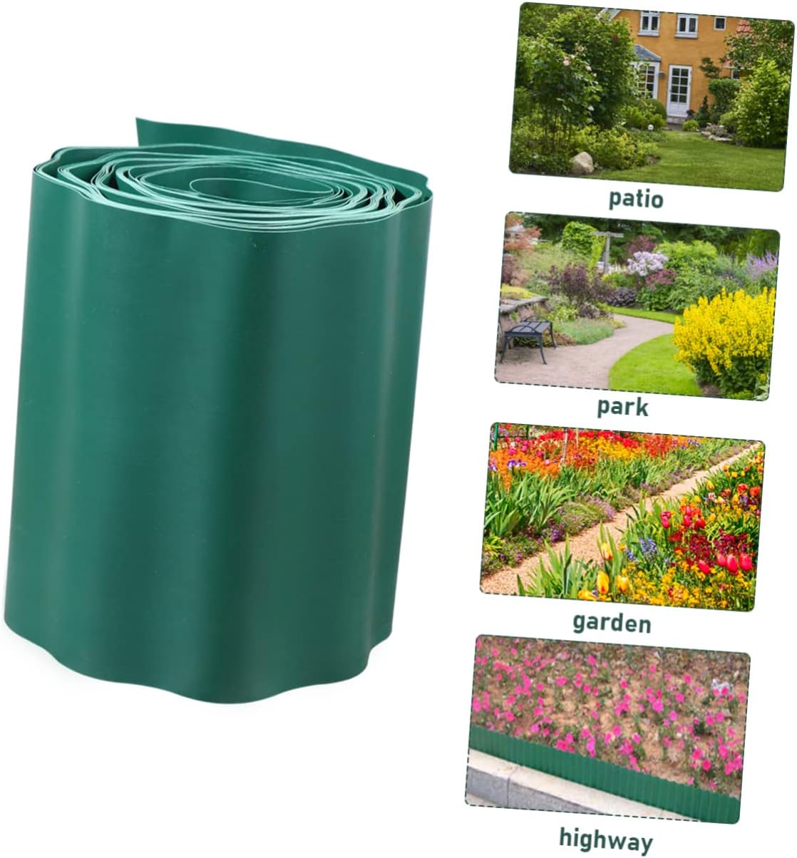 FUNOMOCYA Landscape Edging Gardening Decoration Corrugated Plastic Fence Pp Fence Garden Earth Plate Terrace Board Landscape Supplies and Terrace Board image number 1